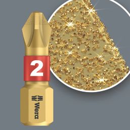 Wera Bit-Check 1/4" Hex Shank Mixed BiTorsion Diamond-Coated Screwdriver Bit Set 12 Pieces