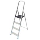 Mac Allister Aluminium 1.44m 4 Step Platform Step Ladder