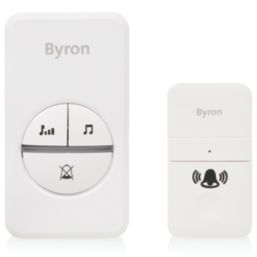 Byron DBY-23445BS Plug-In Wireless Door Chimes White 2 Pack