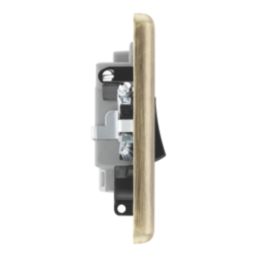 LAP  13A Switched Fused Spur  Antique Brass with Black Inserts