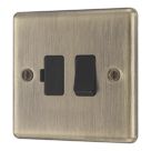LAP  13A Switched Fused Spur  Antique Brass with Black Inserts