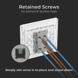 British General Evolve 20A 16AX 1-Gang Intermediate Light Switch Pearlescent White with Colour-Matched Inserts