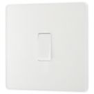 British General Evolve 20A 16AX 1-Gang Intermediate Light Switch Pearlescent White with Colour-Matched Inserts