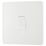 British General Evolve 20A 16AX 1-Gang Intermediate Light Switch Pearlescent White with Colour-Matched Inserts