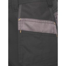 JCB Trade Plus Rip-Stop Work Trousers Black/Grey 28" W 32" L
