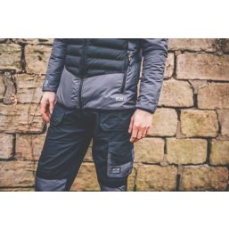 JCB Trade Plus Rip-Stop Work Trousers Black/Grey 28" W 32" L