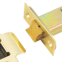 Smith & Locke Brushed Brass Heavy Duty Tubular Mortice Latch 76mm Case - 57mm Backset