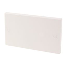 Essentials  2-Gang Blanking Plate White