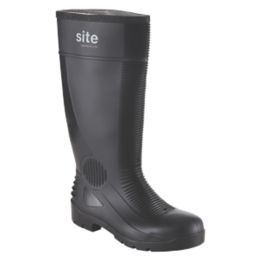 Site Trench Size 8  Black Steel Toe Cap Safety Wellies