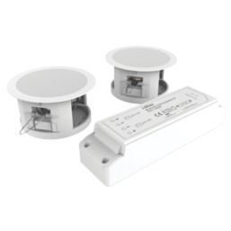 iStar 3.3" 6W RMS Wireless Compact Ceiling Speaker Kit 10m White