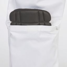 Bib & Brace Overalls White Medium 37" W 31" L