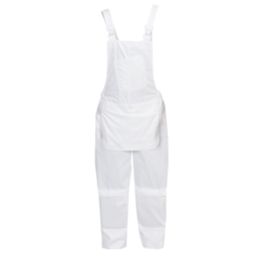 Bib & Brace Overalls White Medium 37" W 31" L