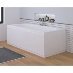 Highlife Bathrooms Halite Adjustable Front Bath Panel 1500mm Gloss White 2 Pieces