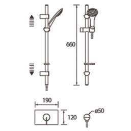 Bristan Sonique2 Rear-Fed Concealed Chrome Thermostatic Mixer Shower