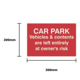 Essentials  Owners Risk Safety Sign 200mm x 300mm