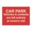 Essentials  Owners Risk Safety Sign 200mm x 300mm