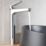 Swirl Caldew Silver 301mm Tall Round Head Mono Basin Mixer Tap  With Clicker Waste