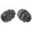 Vimark Nylon Male Comp Glands 20mm Black 2 Pack