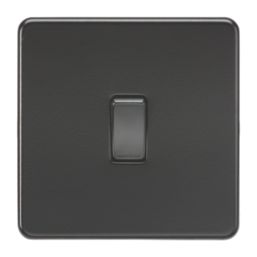 Knightsbridge  10AX 1-Gang 2-Way Light Switch  Matt Black