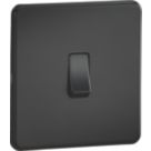Knightsbridge  10AX 1-Gang 2-Way Light Switch  Matt Black