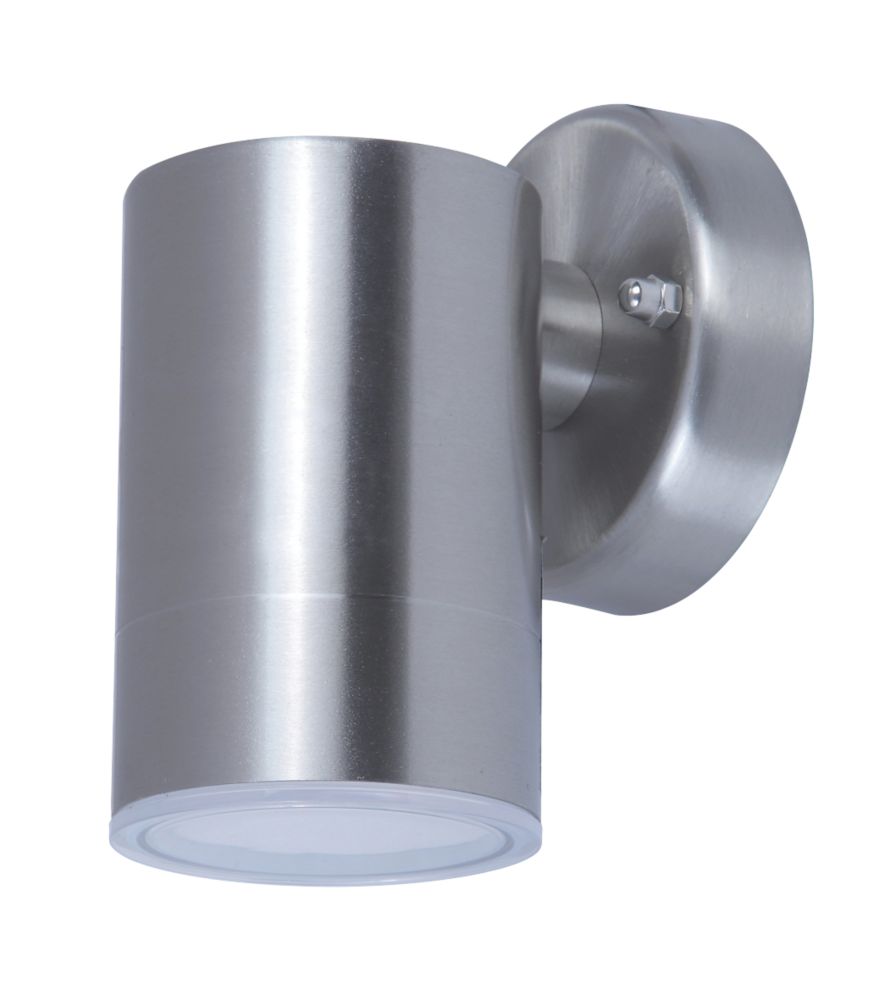 LAP Outdoor LED Wall Light Down Projection Silver 4.3W 380lm Screwfix