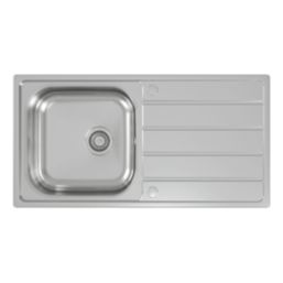 Carysil KD100L / HS605 1 Bowl Stainless Steel Inset Kitchen Sink & Tap Pack 965mm x 500mm