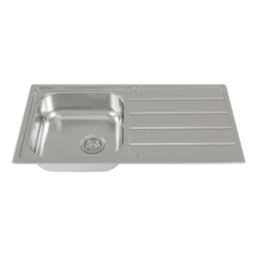 Carysil KD100L / HS605 1 Bowl Stainless Steel Inset Kitchen Sink & Tap Pack 965mm x 500mm