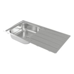 Carysil KD100L / HS605 1 Bowl Stainless Steel Inset Kitchen Sink & Tap Pack 965mm x 500mm