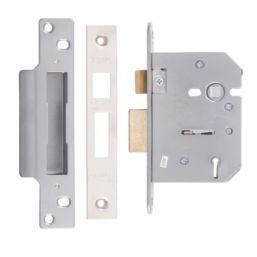 ERA  5 Lever Satin Nickel Mortice Sashlock 76mm Case - 56mm Backset