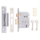 ERA  5 Lever Satin Nickel Mortice Sashlock 76mm Case - 56mm Backset