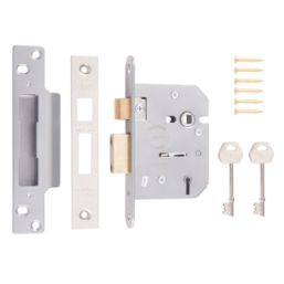 ERA  5 Lever Satin Nickel Mortice Sashlock 76mm Case - 56mm Backset