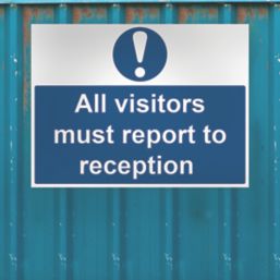 "Report To Reception" Sign 450mm x 600mm