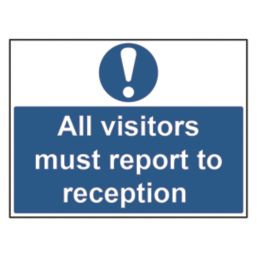Essentials  "Report To Reception" Sign 450mm x 600mm
