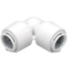 FloPlast FloFit+ Plastic Push-Fit Equal 90° Elbows 15mm 5 Pack