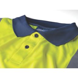 Tough Grit  High Visibility Polo Yellow / Navy Small 38" Chest