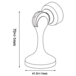 Smith & Locke  Door Holder Polished Chrome 70mm