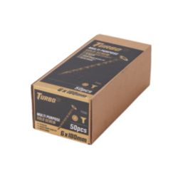 Turbo TX  TX Double-Countersunk  Multipurpose Screws 6mm x 180mm 50 Pack
