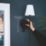 UME  Multi Colour Rechargeable LED Black Wall Lights with Tapered Shade 4.9W 200lm 2 Pack