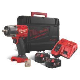 Milwaukee M18 FMTIW2F12-502X FUEL 18V 2 x 5.0Ah Li-Ion RedLithium Brushless Cordless Impact Wrench