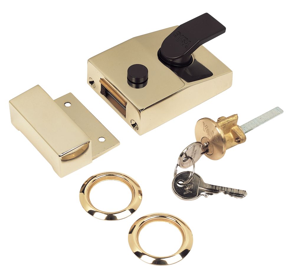 Yale 89 Night Latch Brass 60mm Backset Screwfix