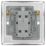 LAP  20A 1-Gang DP Control Switch Brushed Stainless Steel with Neon with White Inserts