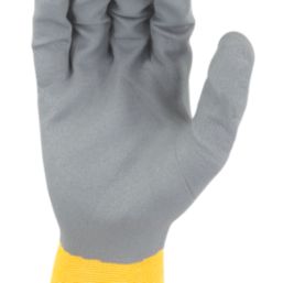 DEWALT Water-Resistant Grip Gloves Grey / Yellow Large