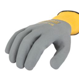 DEWALT Water-Resistant Grip Gloves Grey / Yellow Large