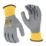 DEWALT Water-Resistant Grip Gloves Grey / Yellow Large