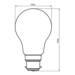 LAP  B22 A60 LED Light Bulb Milky 806lm 4.9W 4 Pack