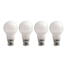 LAP  B22 A60 LED Light Bulb Milky 806lm 4.9W 4 Pack