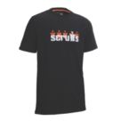 Scruffs Graphic Short Sleeve T-Shirt Black X Large 44" Chest