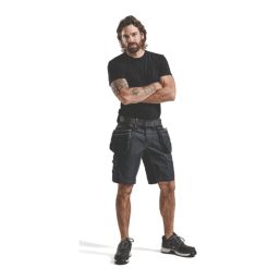 Blaklader Denim Stretch Shorts Navy/Black 36" W