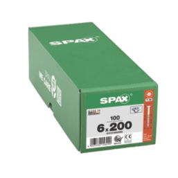 Spax  TX Countersunk Self Drilling Wood Screws 6mm x 200mm 100 Pack