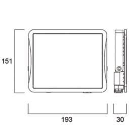 Sylvania Sylflood Indoor & Outdoor LED Floodlight Black 58W 7000lm